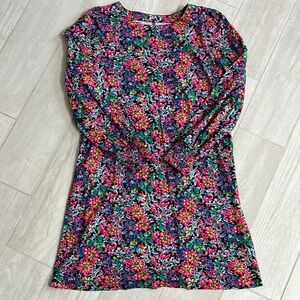 Lilly Pulitzer Multicolored Floral Bishop Sleeve Knee-Length Dress